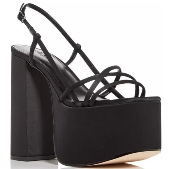 Cult Gaia Moriah Platform High Block Heel Sandal Black Size 7 New In Box - Picture 7 of 16